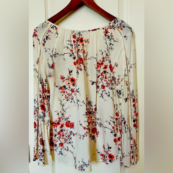 Love Stitch Ivory & Pink Floral Long Sleeve Top - Picture 2 of 4